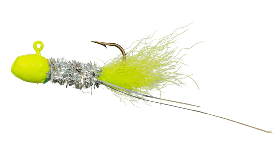 Slaters Jigs Crappie Jigs Number 4 Hook, 1/16 oz. 12/Cd Chartreuse/Silver/Chartreuse, 8S8T-16
