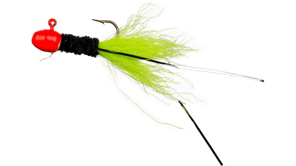 Slaters Jigs Crappie Jigs Number 4 Hook, 1/16 oz. 12/Cd Orange/Black/Chartreuse, 648T-16
