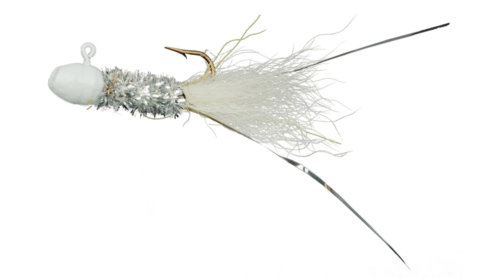 Slaters Jigs Crappie Jigs Number 4 Hook, 1/16 oz. 12/Cd White/Silver/White, 1S1T-16