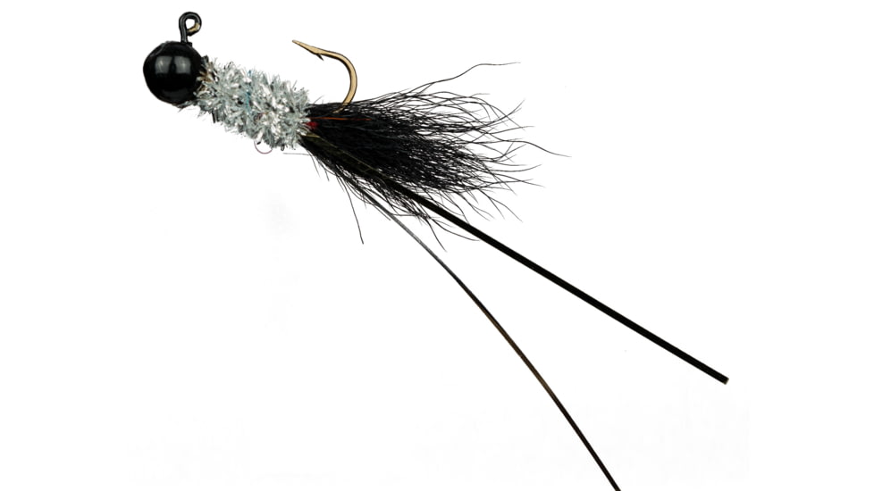 Slaters Jigs Crappie Jigs Number 6 Hook, 1/32 oz. 12/Cd Black/Silver/Black, 4S4T-32