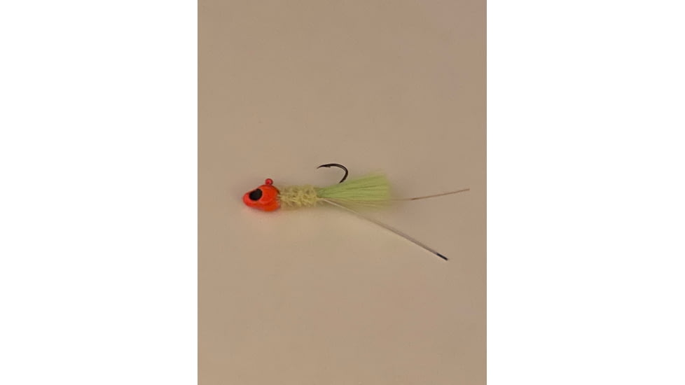 Slaters Jigs Light-nin Flash Jig Number 4 Sickle HK-1/32 Oz, Orange Head / Chartreuse Flash Body / Chartreuse Tail w/Streamers 12/CD, LF688T-32-12