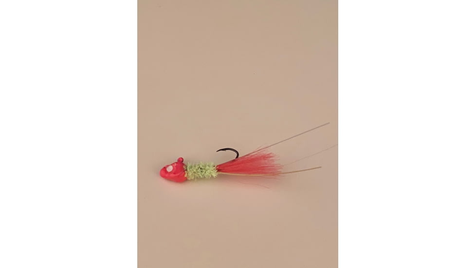 Slaters Jigs Light-nin Flash Jig Number 4 Sickle Hk-1/32 Oz. Pink Head / Chartreuse Flash Body / Pink Tail w/Streamers 12/CD, LF787T-32-12