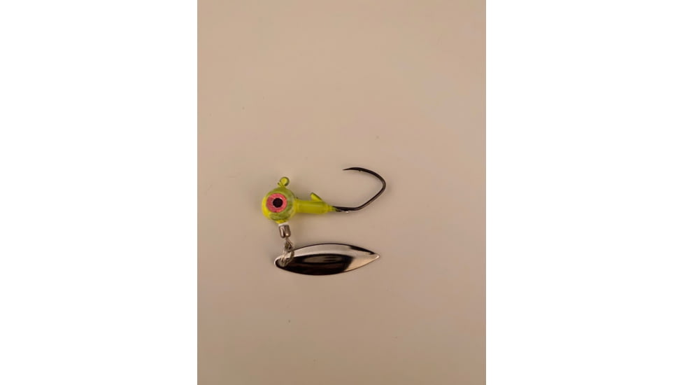 Slaters Jigs Slaters KillRSpin Jig Heads w/Willow Leaf Blade-Underspin Chartreuse Number 4 Hk. 1/16 oz. 5 Jig Heads/Pack, KSH164-5-CH