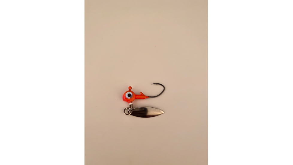 Slaters Jigs Slaters KillRSpin Jig Heads w/Willow Leaf Blade-Underspin Orange Number 4 Hk. 1/16 oz. 5 Jig Heads/Pack, KSH164-5-OR