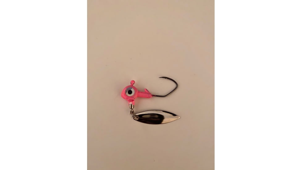 Slaters Jigs Slaters KillRSpin Jig Heads w/Willow Leaf Blade-Underspin Pink Number 4 Hk. 1/16 oz. 5 Jig Heads/Pack, KSH164-5-PK