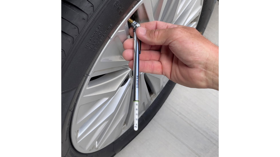Slime Chrome Pencil Tire Gauge, Silver, 22012
