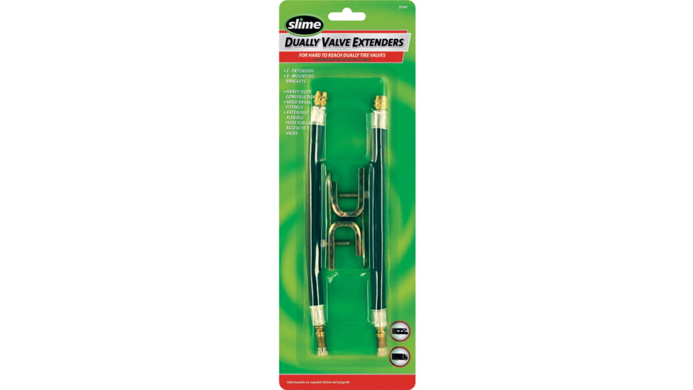 Slime Dually Valve Extenders, Black, 20140
