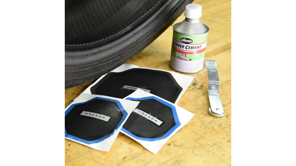 Slime Heavy-Duty Bias Ply Tire Patches, 6 in, Black, 1028-A