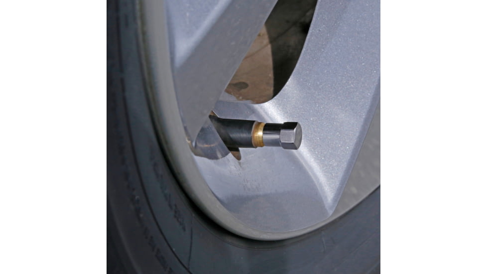 Slime Hex-Head Chrome Valve Caps, Silver, 2048-A