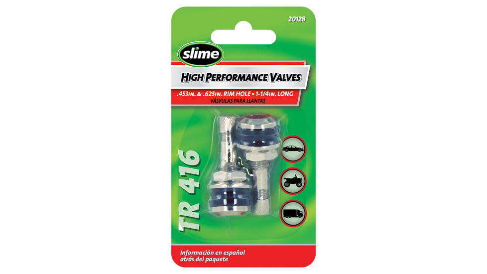 Slime High Performance Tubeless Tire Valves, Silver, 20128