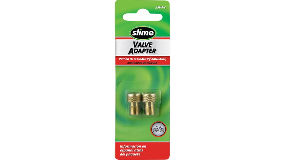 Slime Presta Valve Adapters, 2 Pieces, Gold, 23042