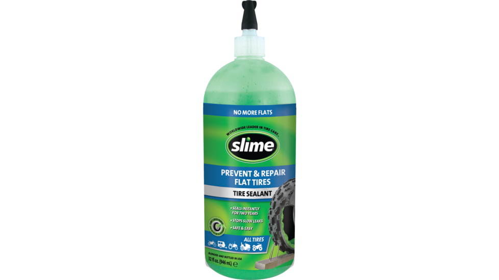 Slime Prevent and Repair Tire Sealant, 32 oz, Green, 10009