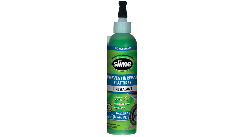 Slime Prevent and Repair Tire Sealant, 8 oz, Green, 10007