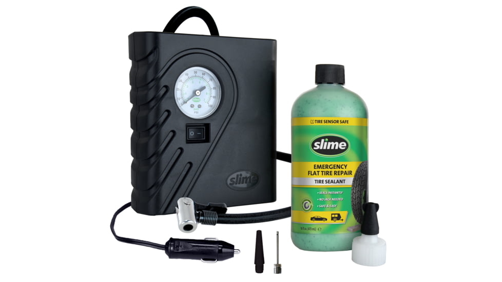 Slime Smart Spair Flat Tire Repair Kit, Black, 50107