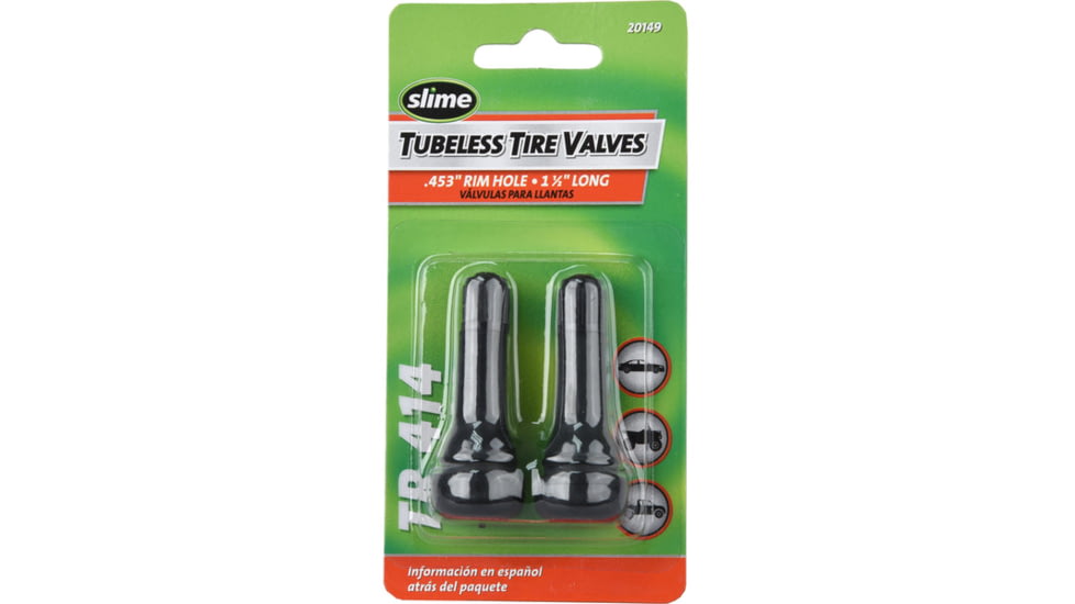 Slime Tubeless Tire Valves, f/ TR414, Black, 20149