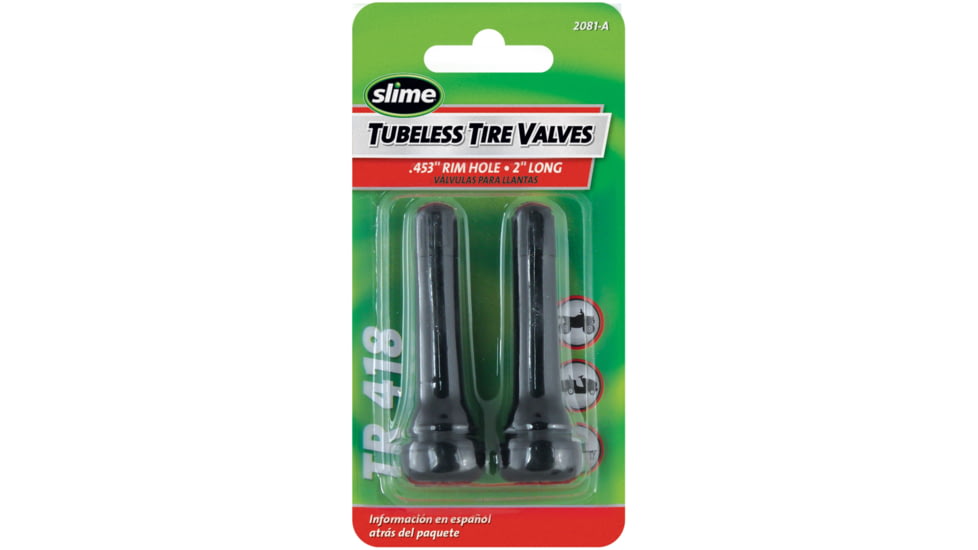 Slime Tubeless Tire Valves, f/TR418, Black, 2081-A