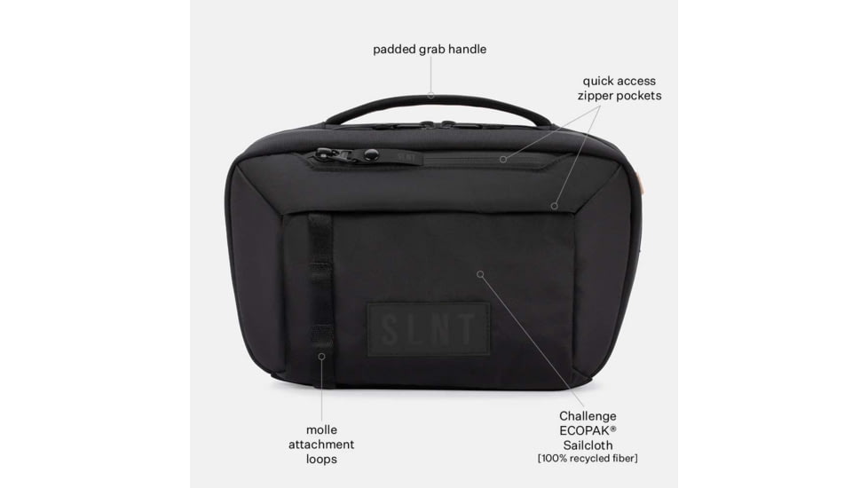 SLNT E3 Faraday Crossbody Organizer Bag, Black, 5L, SPB-EDC-03