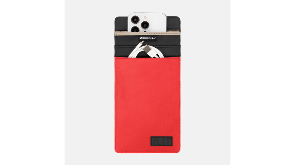 SLNT Faraday Phone Sleeve, Red, Medium, SPS-MRN