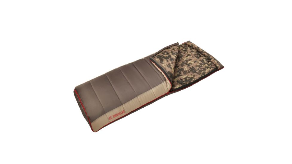 Slumberjack Wheeler Lake Sleeping Bag, -20 Degree Fahrenheit, Brown/Tan/Desert Camo, 51728218