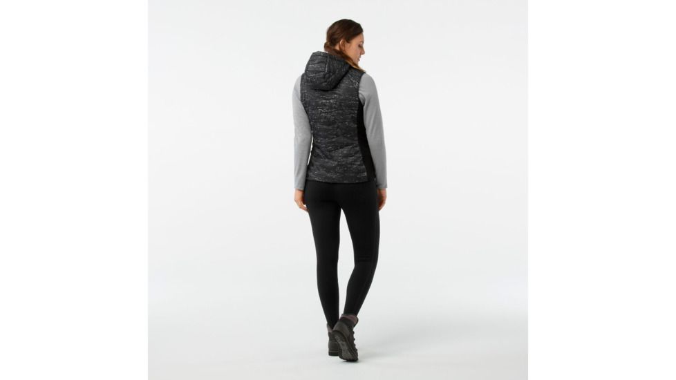Smartwool Smartloft 60 Hoody Vest-Women's, Black-Light Gray, Extra Large, SW014072007-XL