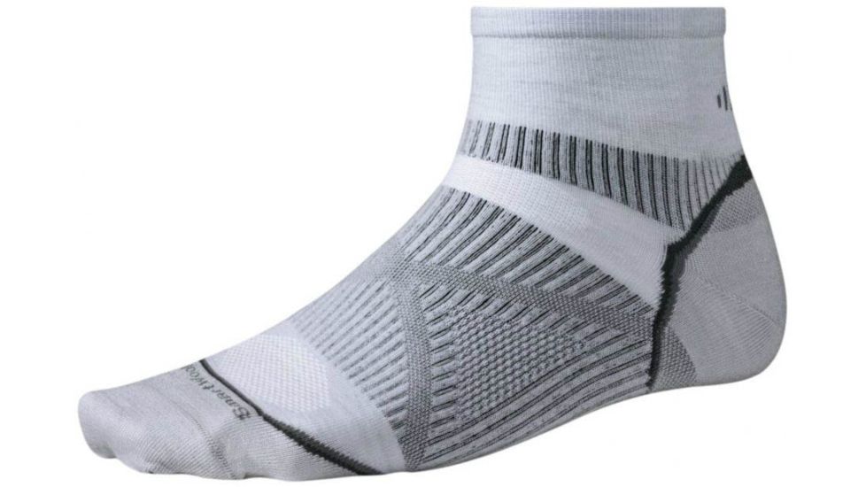 Smartwool PhD Run Ultra Light Mini Sock - Women's-Small-Silver Grey Heather