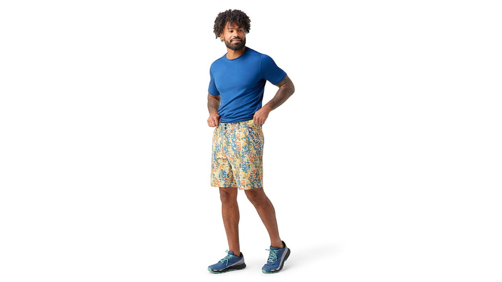 Smartwool 8in Short - Mens, Almond Meadow Print, Extra Large, SW017099L521-XL