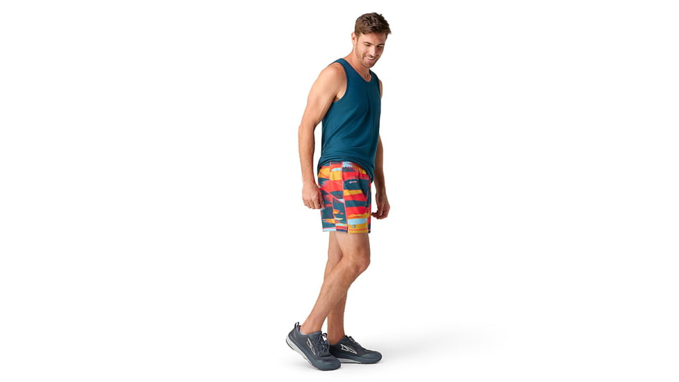 Smartwool Active Lined 5in Short - Mens, Carnival Horizon Print, Medium, SW016965L551-M