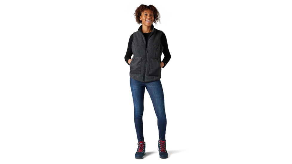 Smartwool Anchor Line Reversible Sherpa Vest - Womens, Charcoal, Extra Small, SW019268003-XS