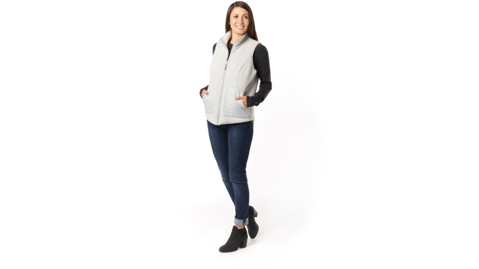 Smartwool Anchor Line Reversible Sherpa Vest - Womens, Storm Gray, Extra Small, SW019268C24-XS