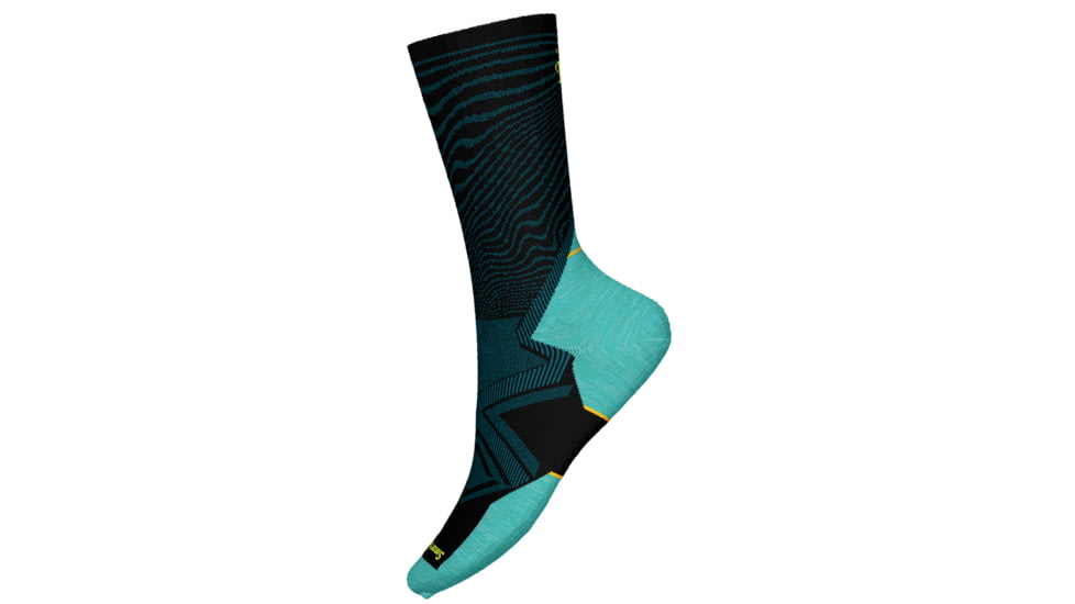 Smartwool Athlete Edition Run Crew Socks, Black, Large, SW0019730011-001 BLACK-L