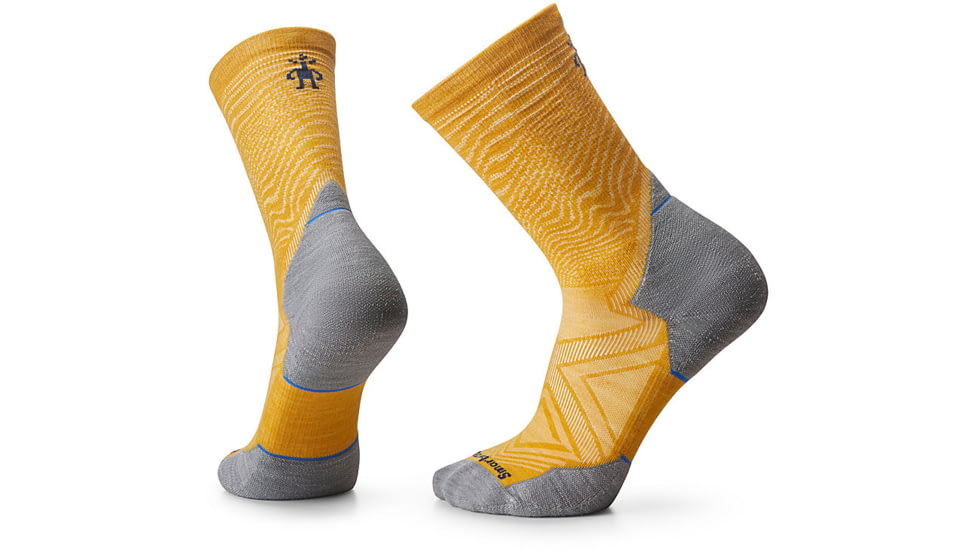 Smartwool Athlete Edition Run Crew Socks, Honey Gold, Extra Large, SW001973K111-XL