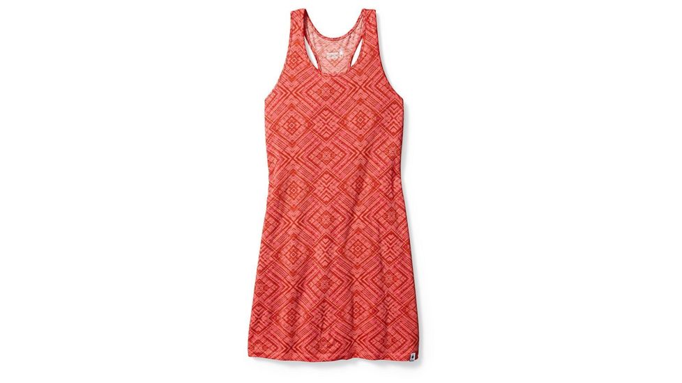 Smartwool Basic Merino 150 Pattern Dress Womens, Bright Coral, XL SW000239494-XL