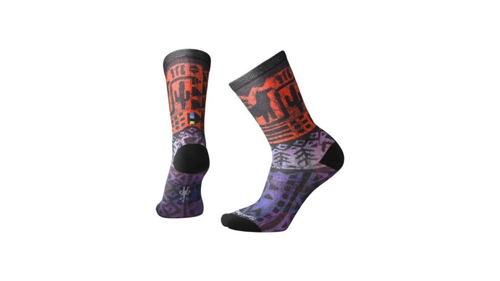 Smartwool Block Print Crew Sock - Women's, Mountain Purple, Medium SW003825591-M