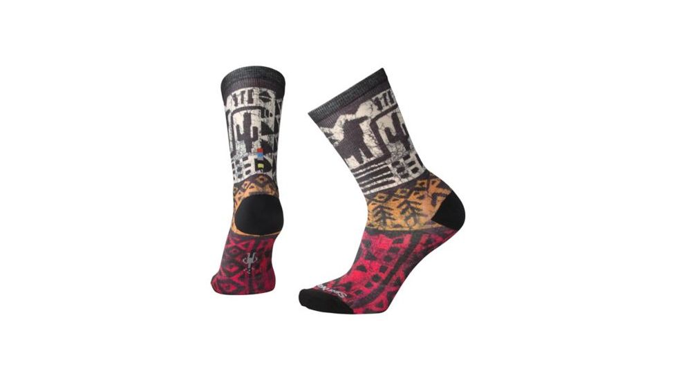 Smartwool Block Print Crew Sock - Women's, Potion Pink, Medium SW003825906-M