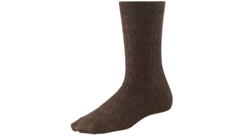 Cable Crew Sock - Womens-Chestnut-Medium