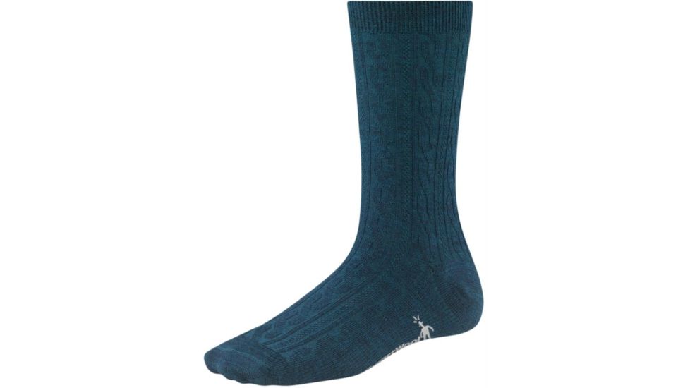 Cable Crew Sock - Womens-Deep Sea-Medium