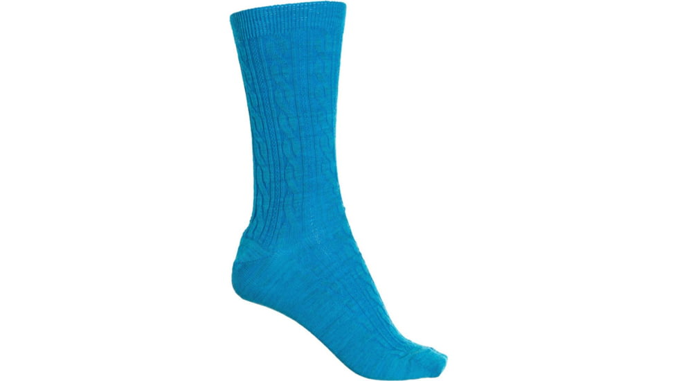 Smartwool Cable II Sock - Women's, Capri Blue Heather, Small, SW006828382-CAPRI BLU HS