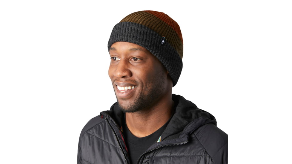 Smartwool Cantar Colorblock Watchcap, Charcoal Heather, One Size, SW016434010-1FM