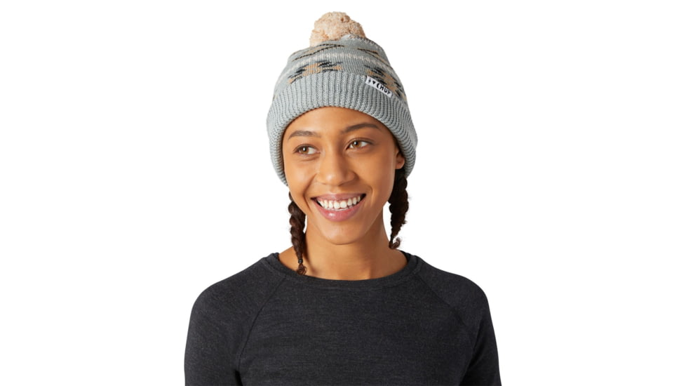 Smartwool CHUP Qoa Pom Beanie, Light Gray Heather, One Size, SW018074545-1FM