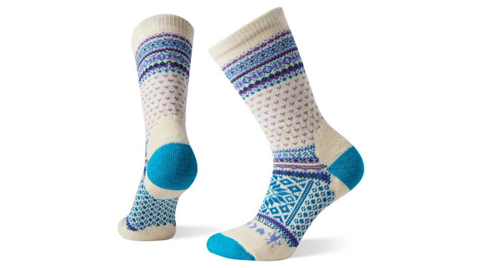 Smartwool CHUP Snowflake Volt Crew Socks - Womens, Moonbeam, Medium, SW004071A81-M