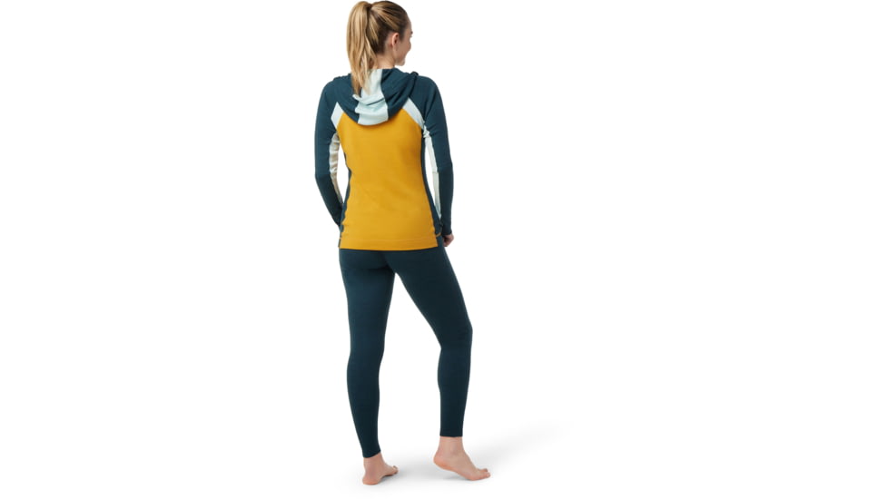 Smartwool Classic Thermal Merino Base Layer 1/2 Zip Hoodie - Womens, K41 Honey Gold Heather, Small, SW016719K41S