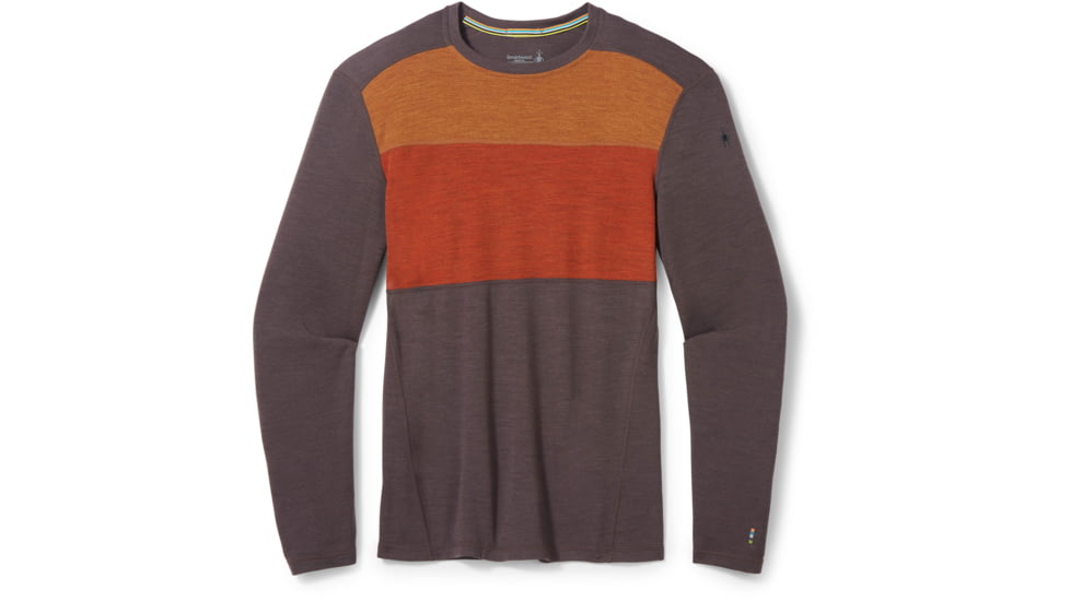 Smartwool Classic Thermal Merino Base Layer Colorblock Crew - Mens, K49 Shale Heather, Small, SW016353K49S
