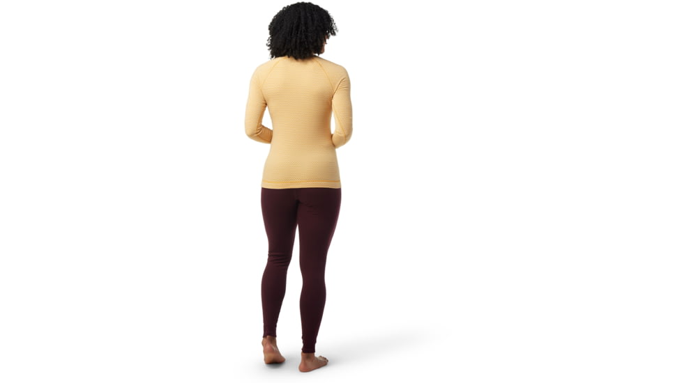 Smartwool Classic Thermal Merino Base Layer Pattern Crew - Womens, K79 Honey Gold Dot, Large, SW016371K79L