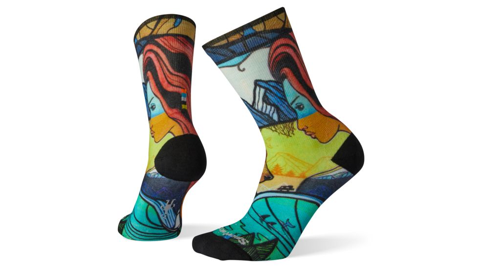 Smartwool Curated ChloroBlast Crew Socks - Womens, Multi Color, Medium, SW004059150-M