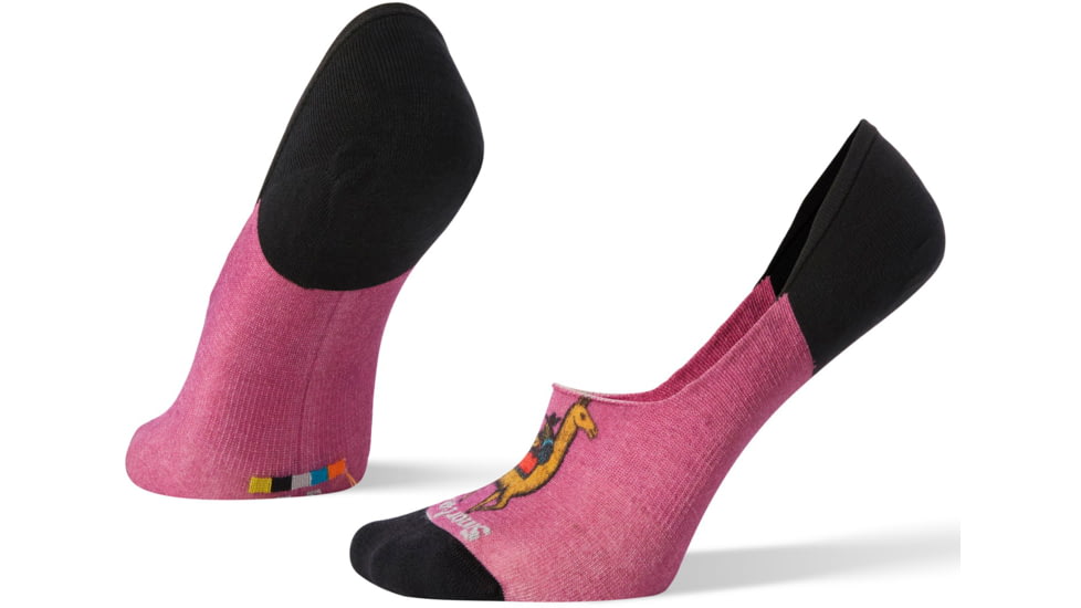 Smartwool Curated Llama Adventures No Show - Womens, Meadow Mauve, Medium, SW010469A22M