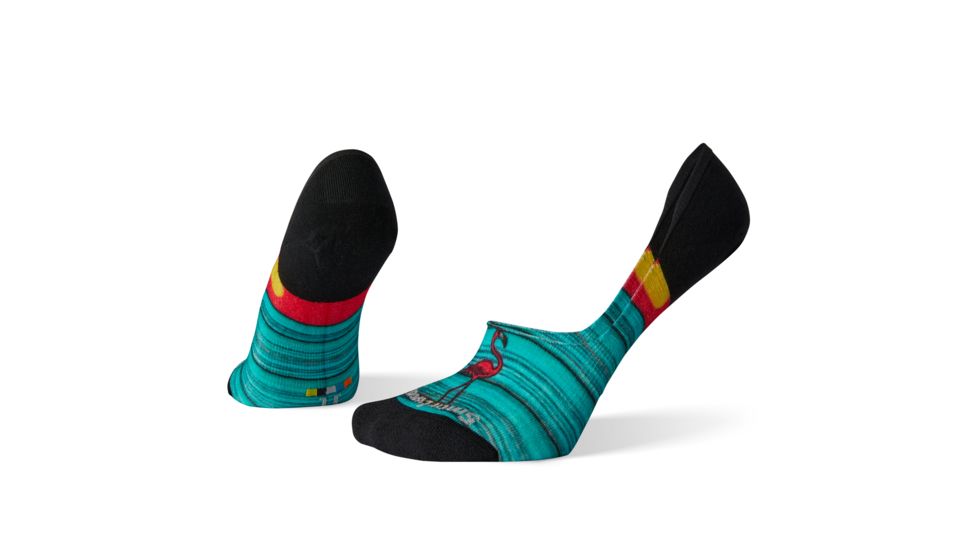 Smartwool Curated Surfing Flamingo No Show Socks - Womens, Multi Color, Medium, SW004047150-M