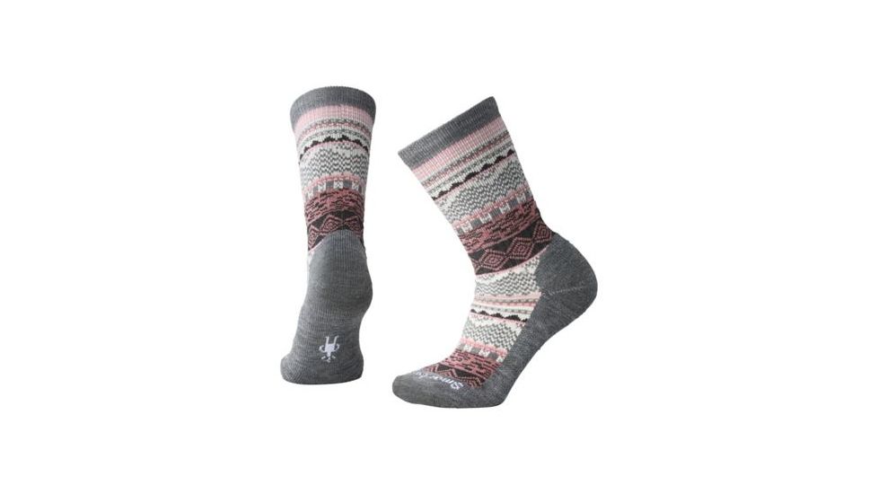 Smartwool Dazzling Wonderland Crew Sock - Women's, Medium Gray Heather, Small SW010381084-S