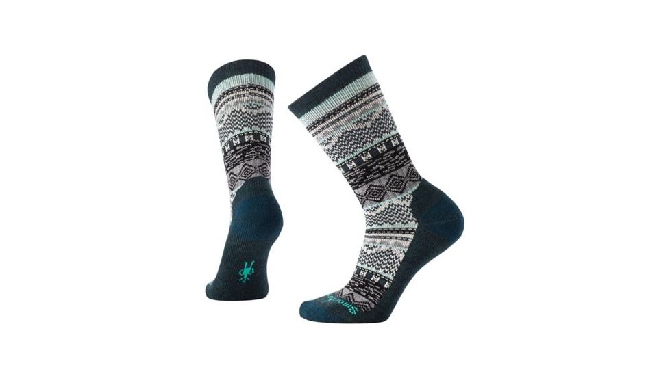 Smartwool Dazzling Wonderland Crew Sock - Women's, Lochness Heather, Small SW010381961-S