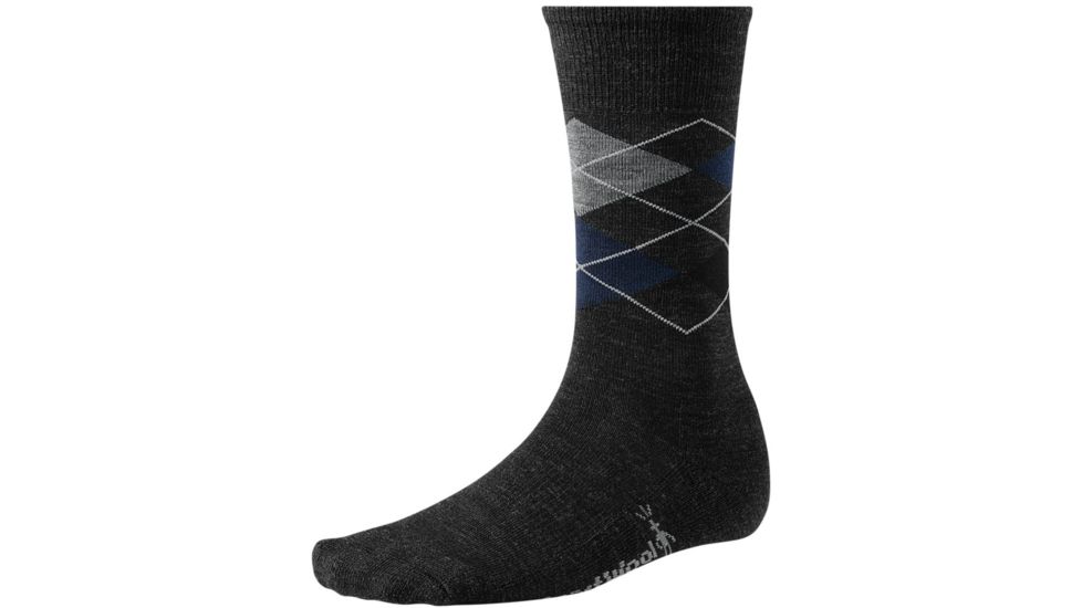Diamond Jim Sock - Mens-Charcoal/Navy-Large