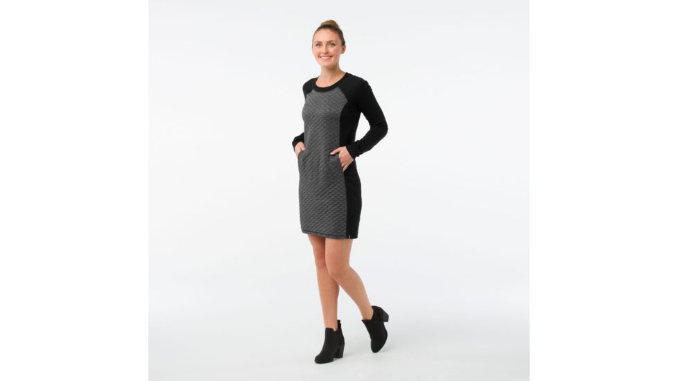 Smartwool Diamond Peak Quilted Dress - Womens, Black Heather, Extra Large, SW000325A52-XL